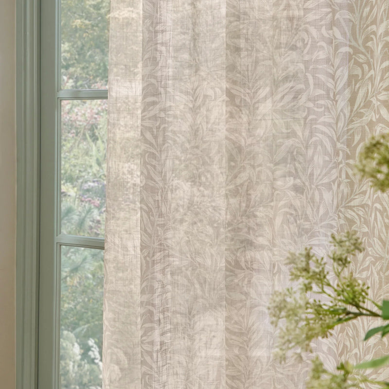 WILLOW BOUGH SHEER CURTAIN PANEL – LINEN by Morris & Co