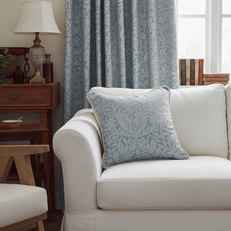ACORN TONAL CUSHION WEDGEWOOD by Morris & Co
