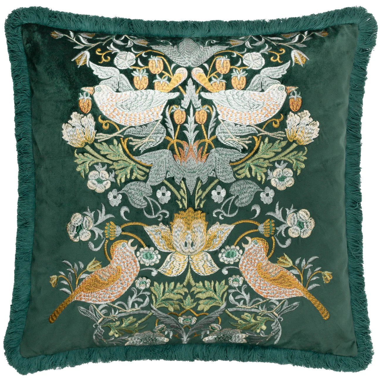 Morris & Co (Riva Home) Morris & Co Cushions Forest Morris & Co Strawberry Thief Embroidered Cushion