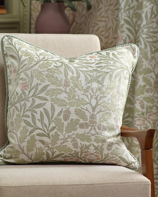 Morris & Co Acorn Multi Jacquard Cushion Stone/Sage