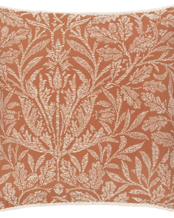 Morris & Co Acorn Tonal Jacquard Cushion in Brick