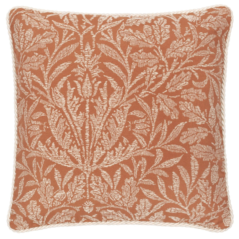 Morris & Co Acorn Tonal Jacquard Cushion in Brick