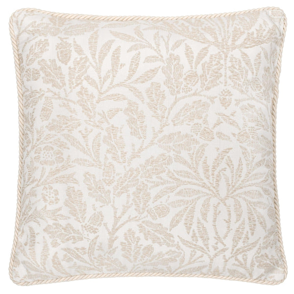 Morris & Co Acorn Tonal Jacquard Cushion in Ivory