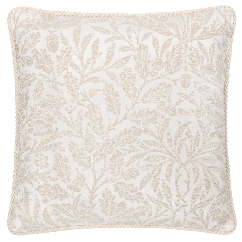 Morris & Co Acorn Tonal Jacquard Cushion in Ivory