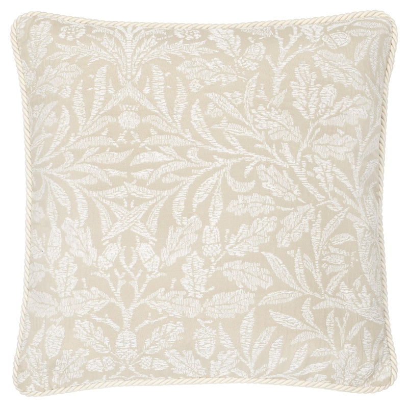 Morris & Co Acorn Tonal Jacquard Cushion in Linen