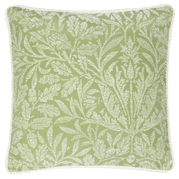 Morris & Co Acorn Tonal Jacquard Cushion in Sage