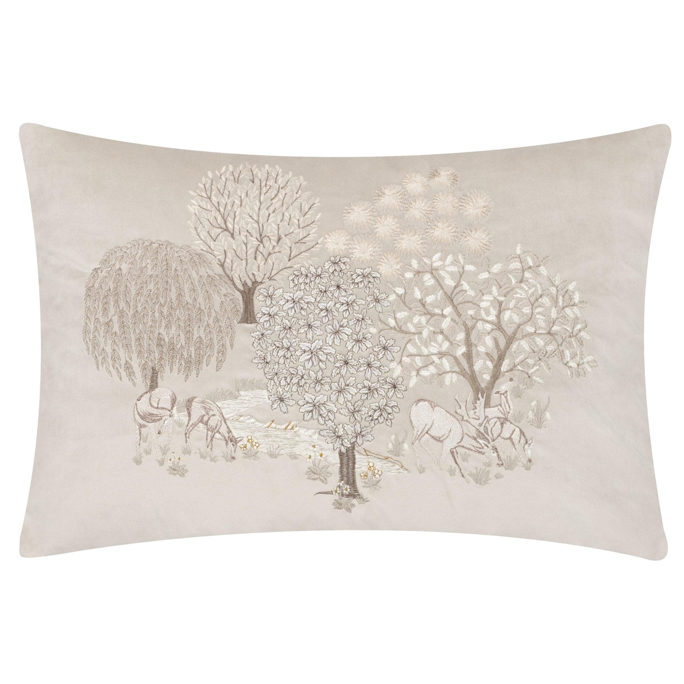 Morris & Co (Riva Home) Morris & Co Cushions Morris & Co Brook Embroidered Cushion in Linen