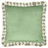 Morris & Co (Riva Home) Morris & Co Cushions Morris & Co Cray Tasselled Velvet Cushion in Sage/Sunflower