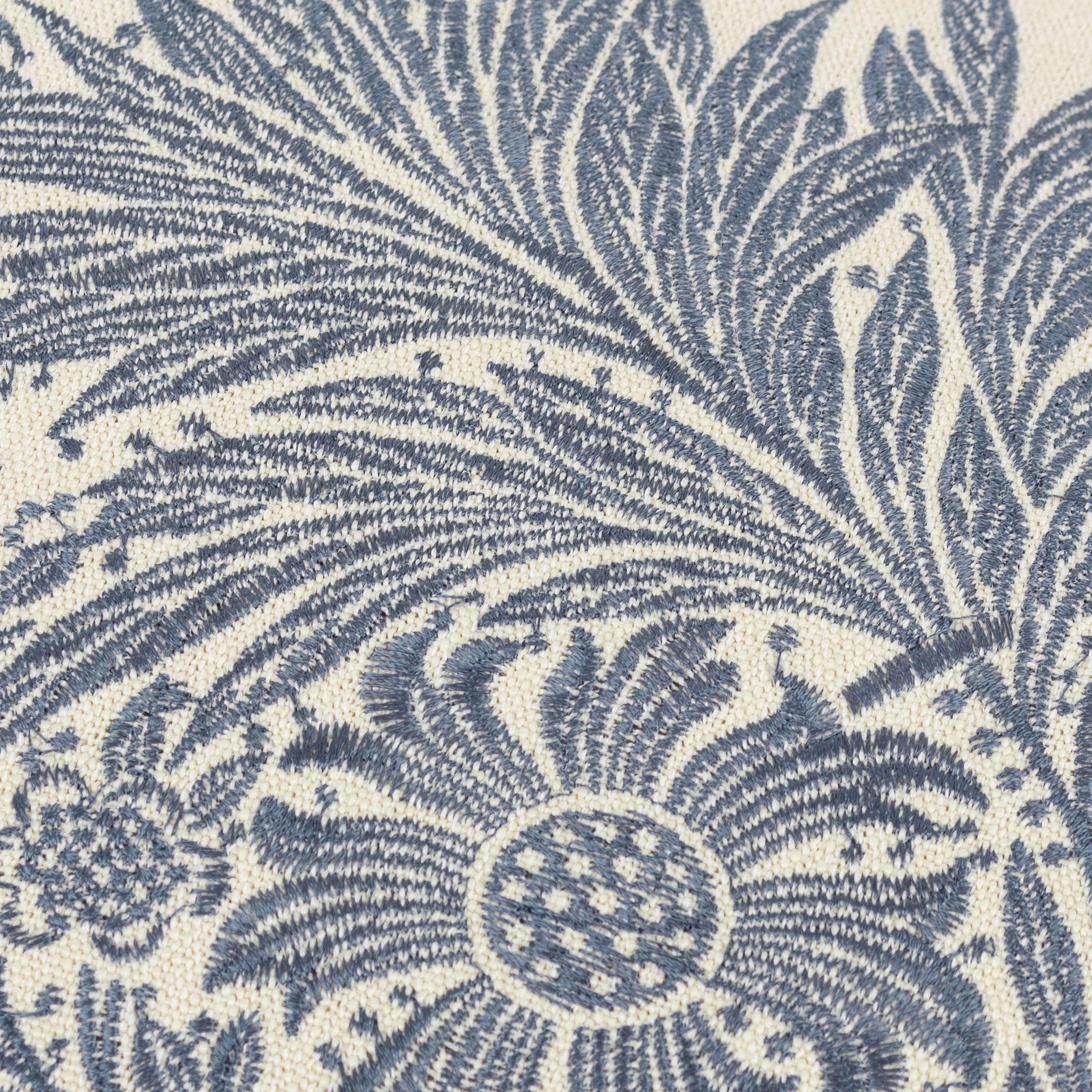 Morris & Co (Riva Home) Morris & Co Cushions Morris & Co Marigold Embroidered Cushion in Indigo