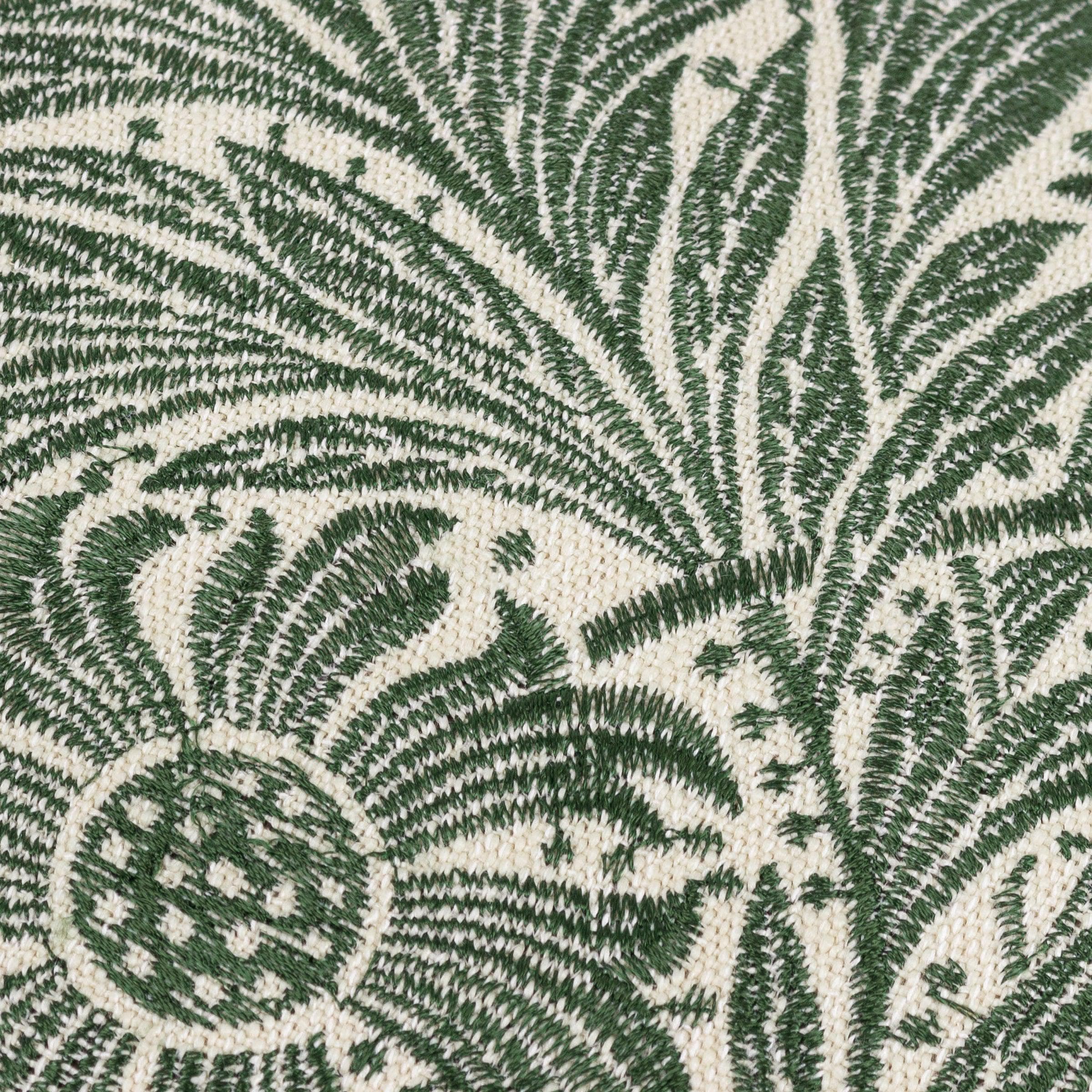 Morris & Co (Riva Home) Morris & Co Cushions Morris & Co Marigold Embroidered Cushion in Leaf