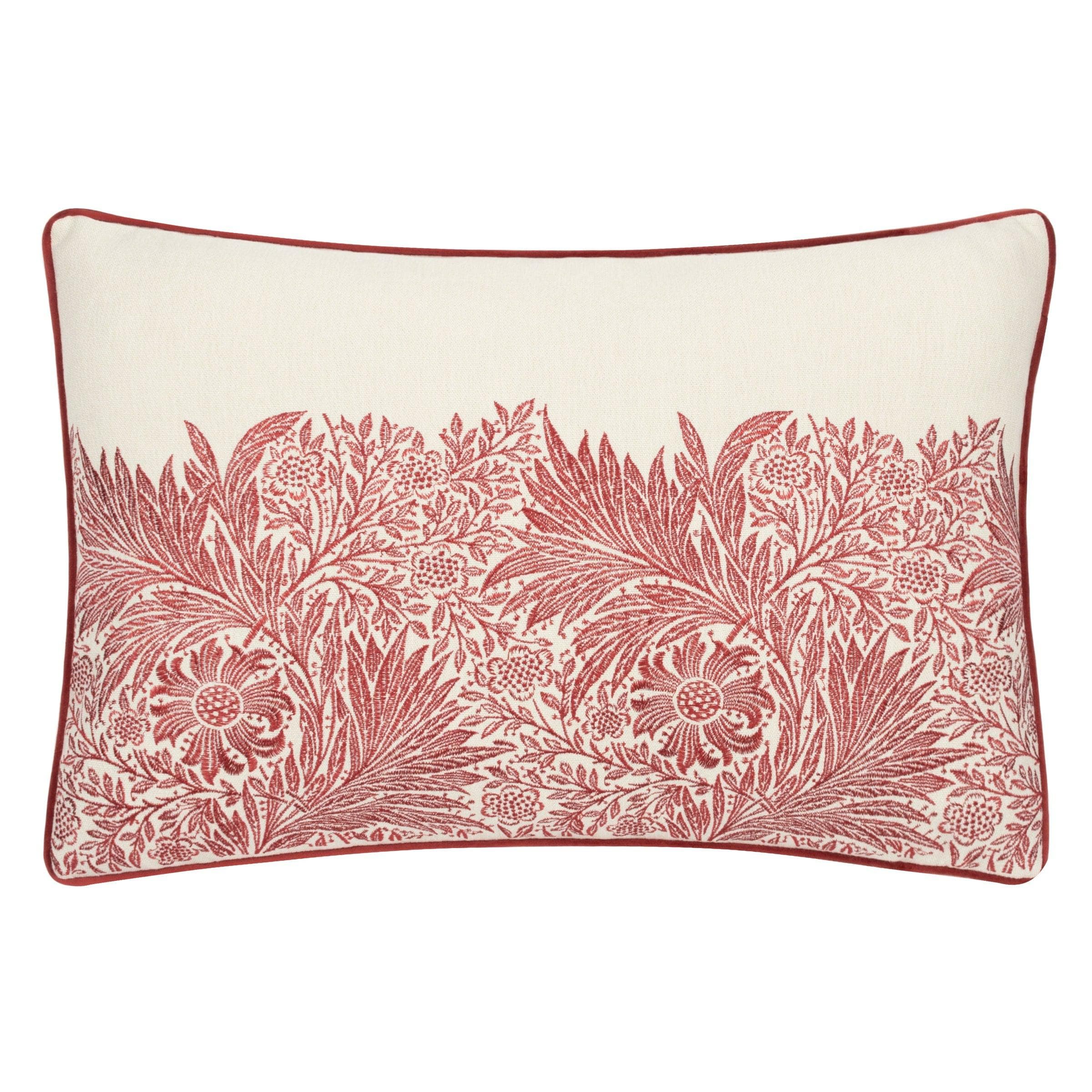 Morris & Co (Riva Home) Morris & Co Cushions Morris & Co Marigold Embroidered Cushion in Russet