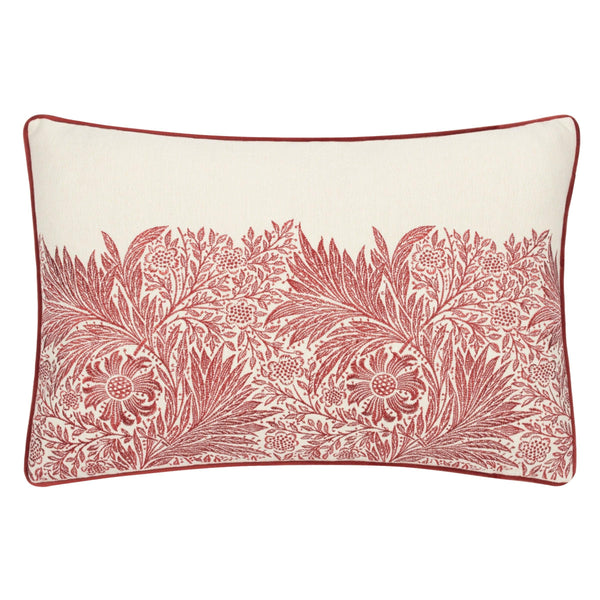 Morris & Co Marigold Embroidered Cushion in Russet
