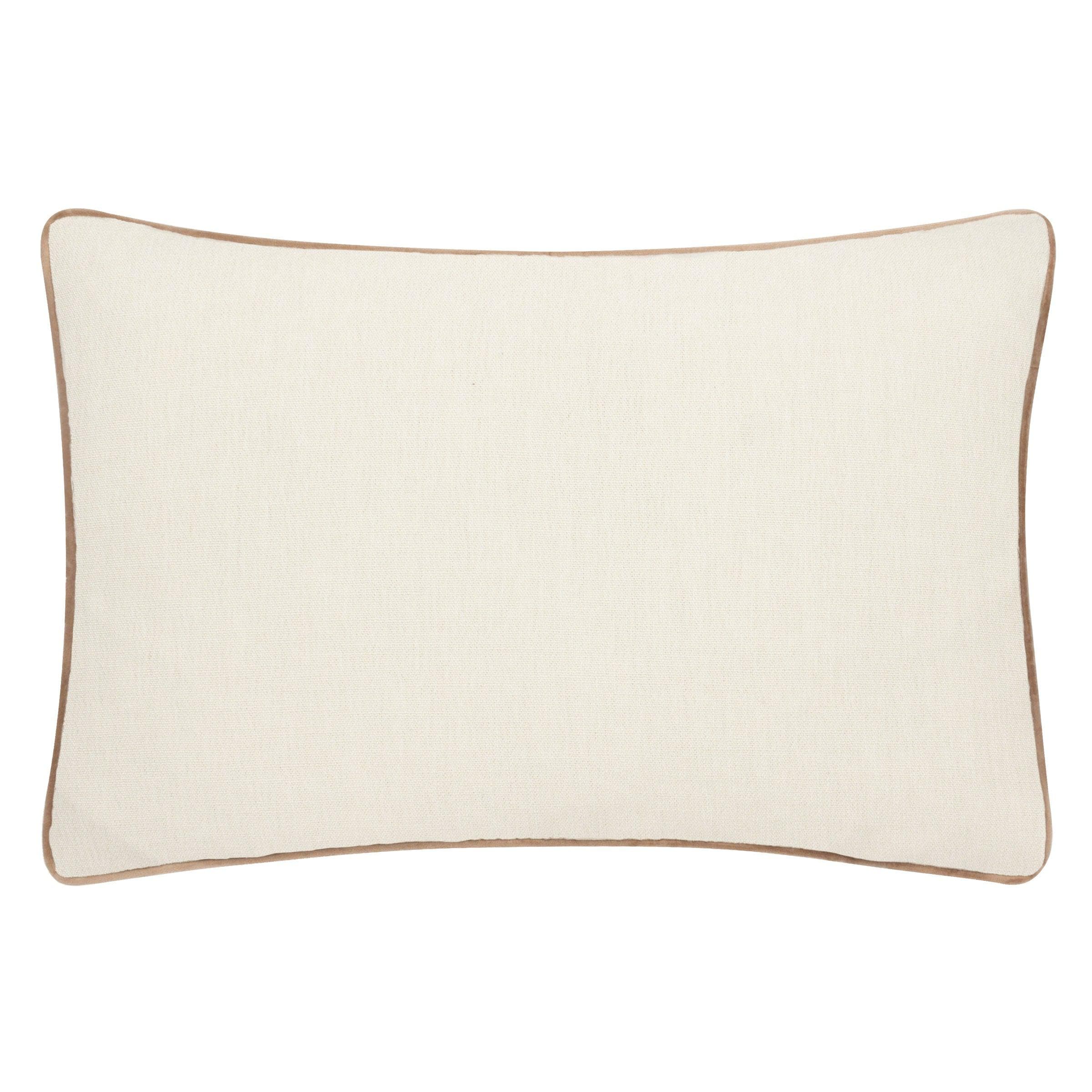 Morris & Co (Riva Home) Morris & Co Cushions Morris & Co Marigold Embroidered Cushion in Stone