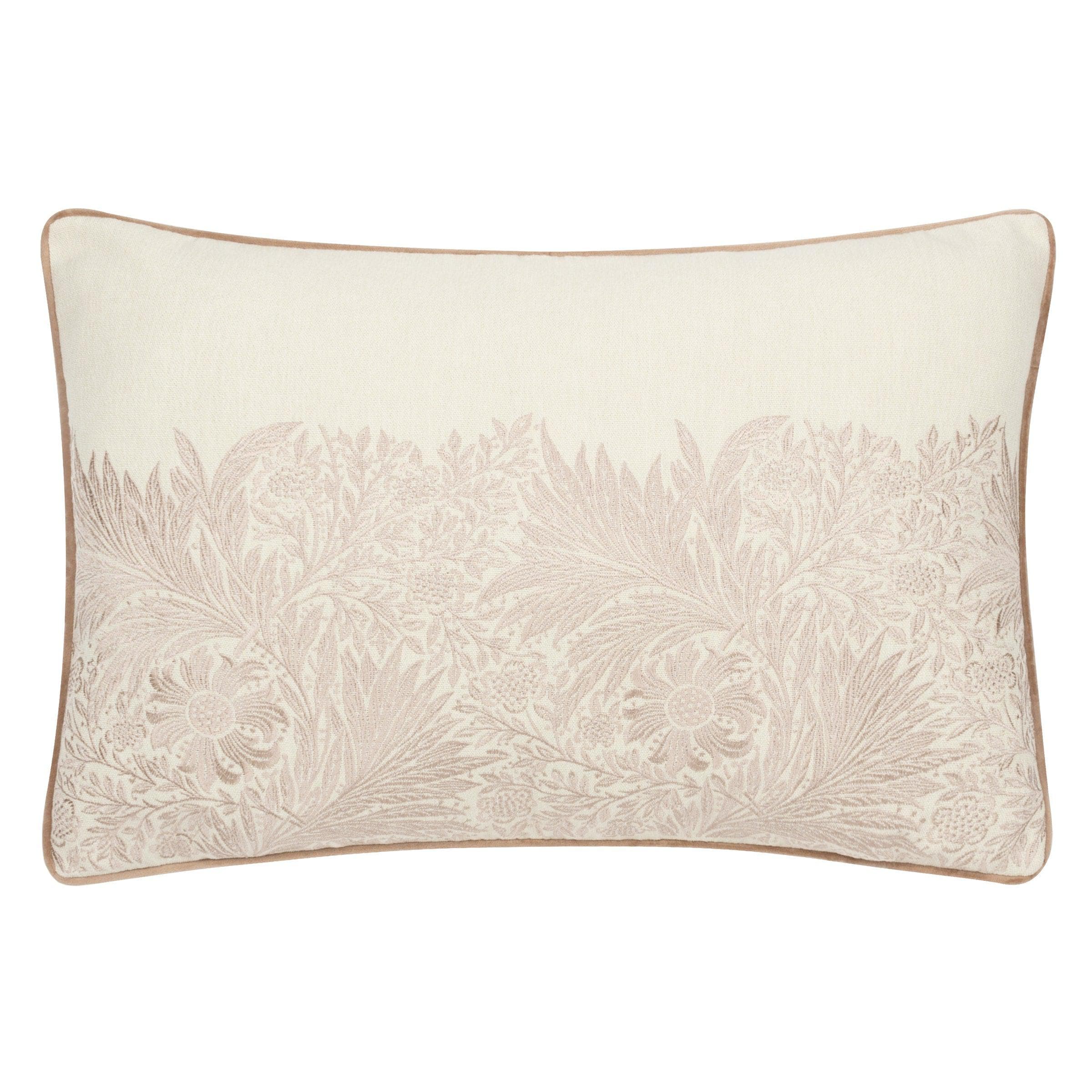 Morris & Co (Riva Home) Morris & Co Cushions Morris & Co Marigold Embroidered Cushion in Stone