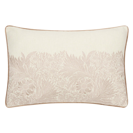 Morris & Co (Riva Home) Morris & Co Cushions Morris & Co Marigold Embroidered Cushion in Stone