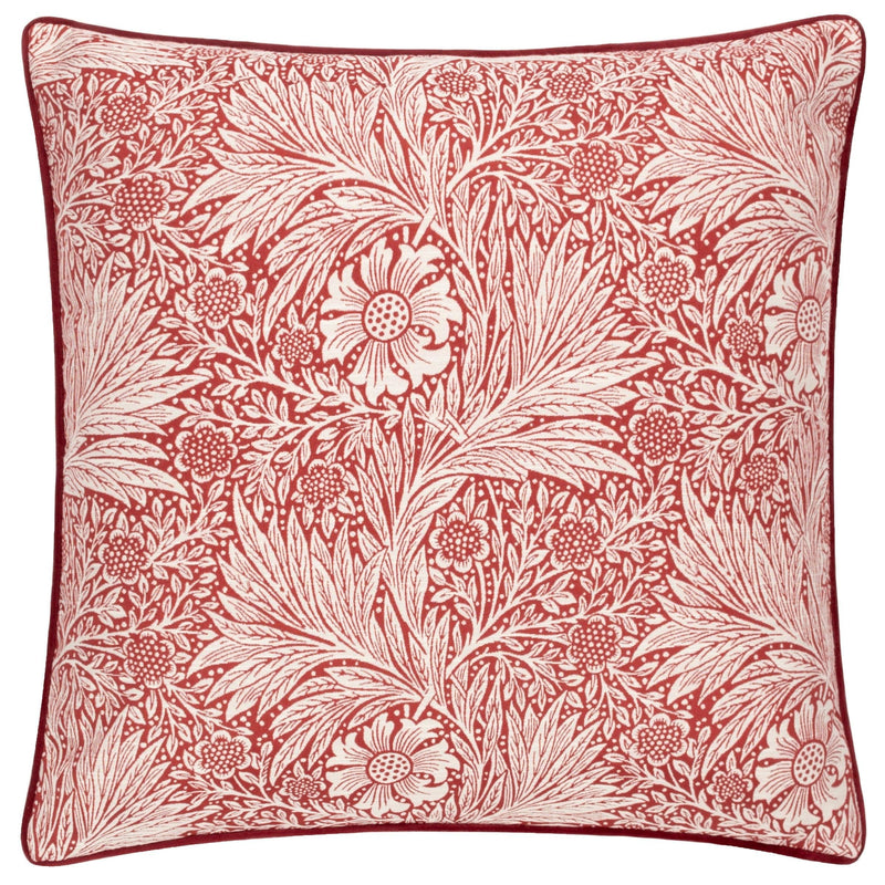 Morris & Co Marigold Piped Jacquard Cushion in Russet