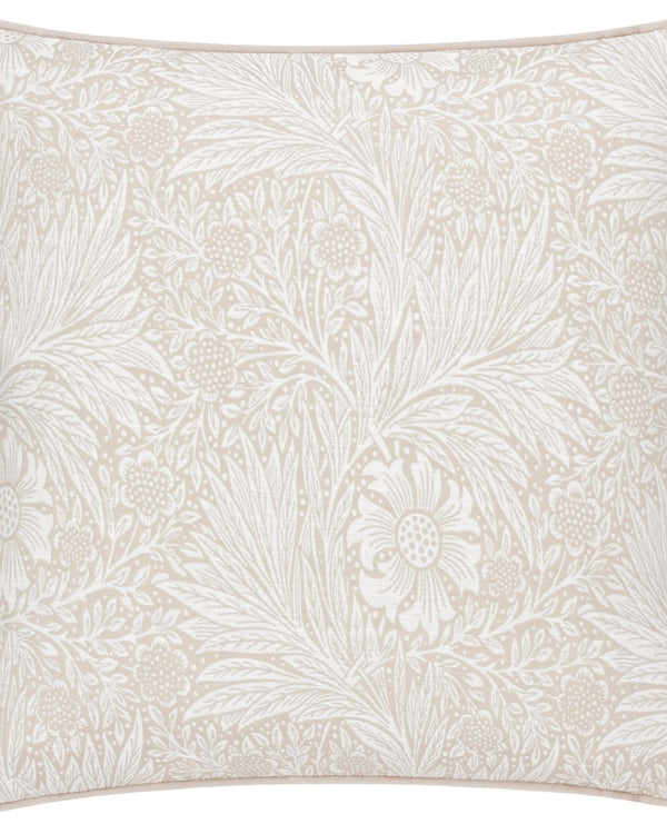 Marigold Piped Jacquard Cushion in Stone by Morris & Co.
