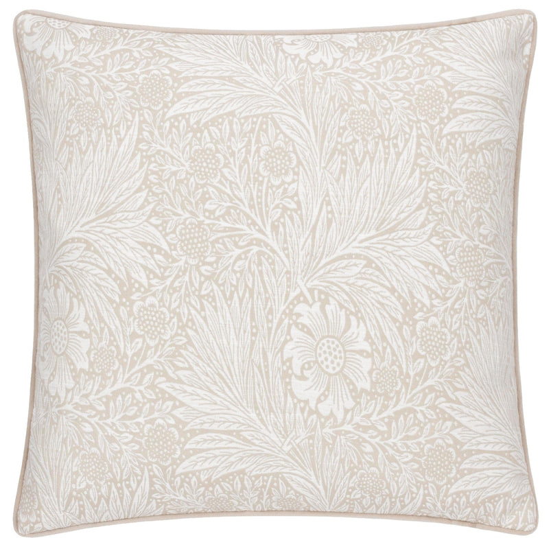 Marigold Piped Jacquard Cushion in Stone by Morris & Co.