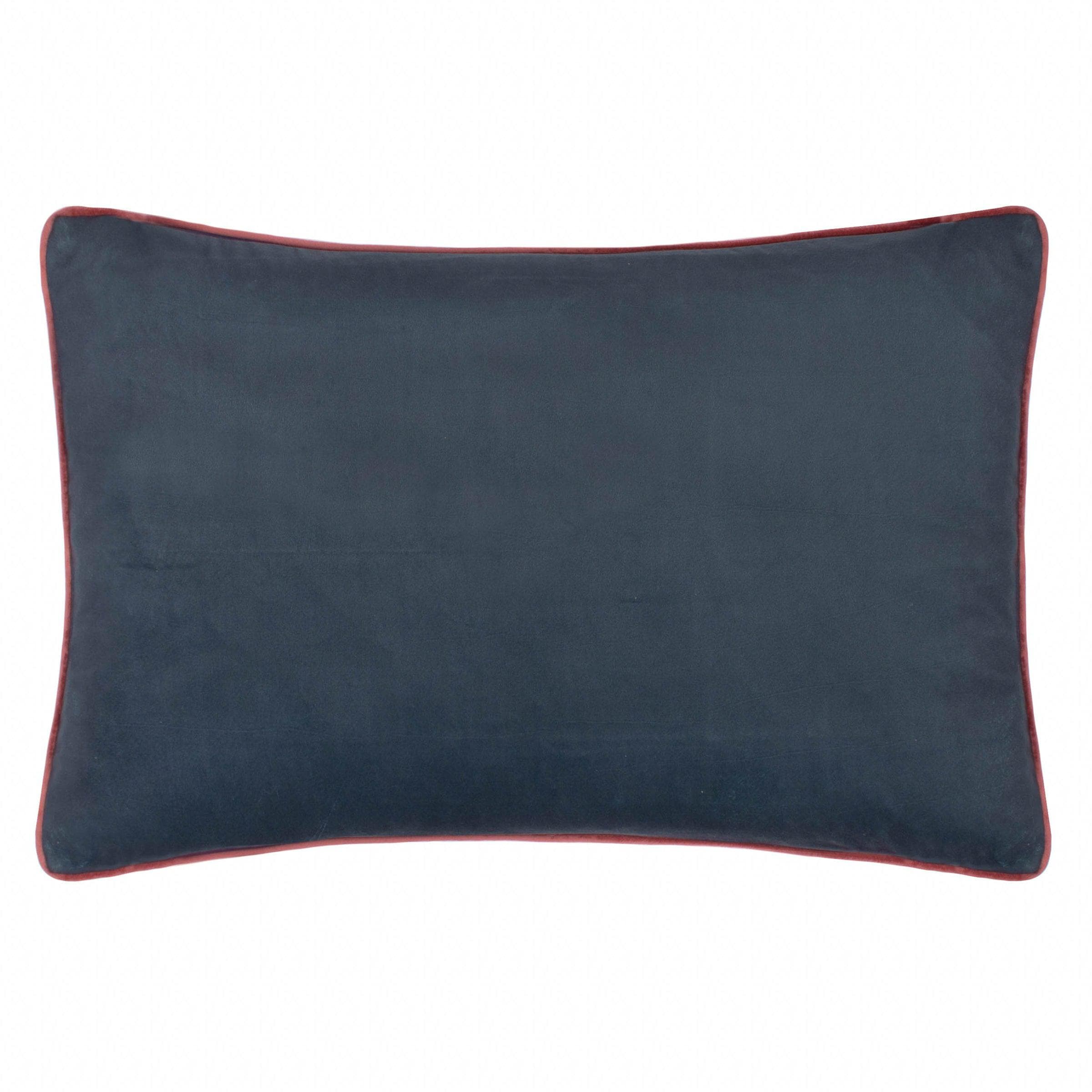 Morris & Co (Riva Home) Morris & Co Cushions Morris & Co Seaweed Printed Velvet Cushion in Indigo