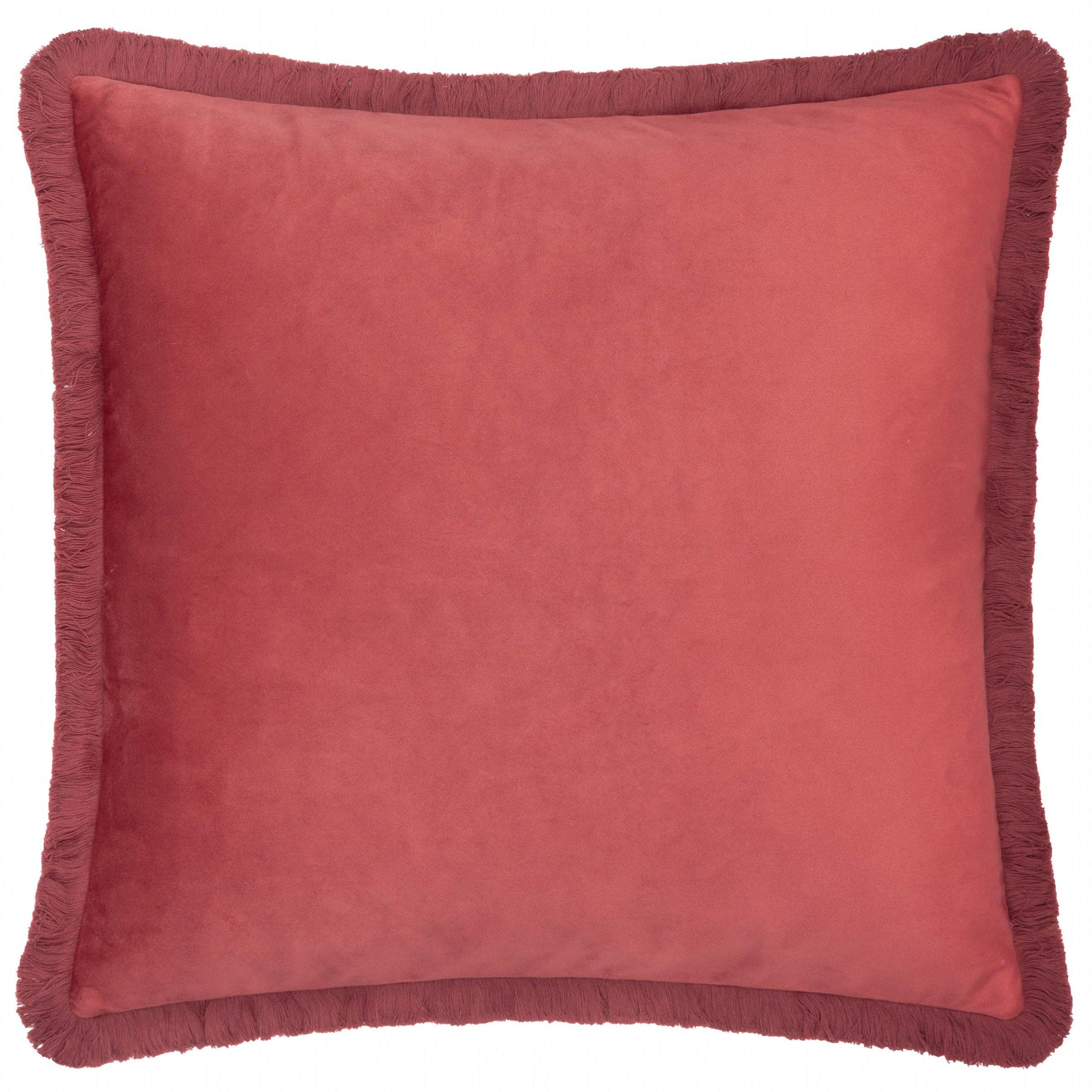 Morris & Co (Riva Home) Morris & Co Cushions Morris & Co Strawberry Thief Embroidered Velvet Cushion in Berry