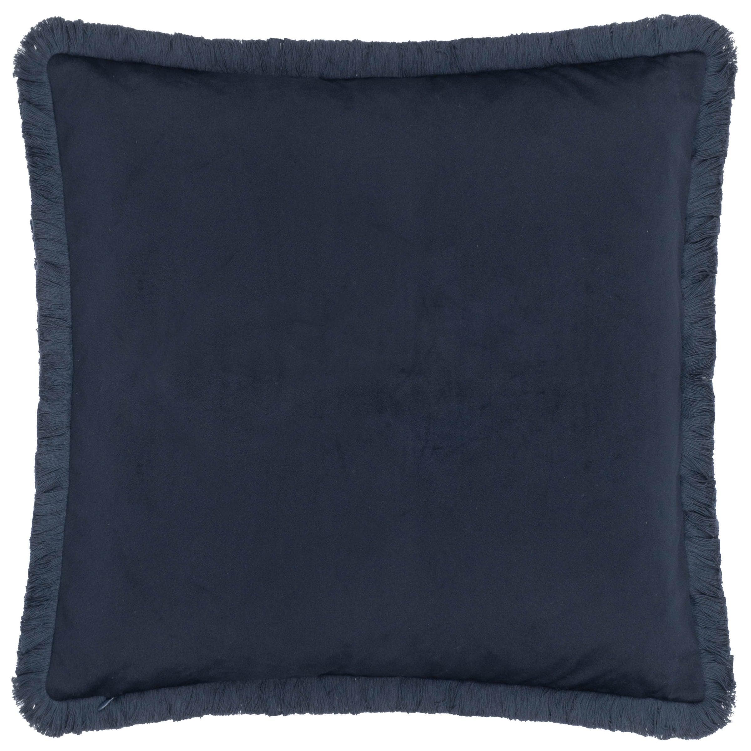 Morris & Co (Riva Home) Morris & Co Cushions Morris & Co Strawberry Thief Embroidered Velvet Cushion in Indigo