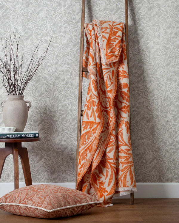 ACORN TONAL JACQUARD THROW | Brick by Morris & Co