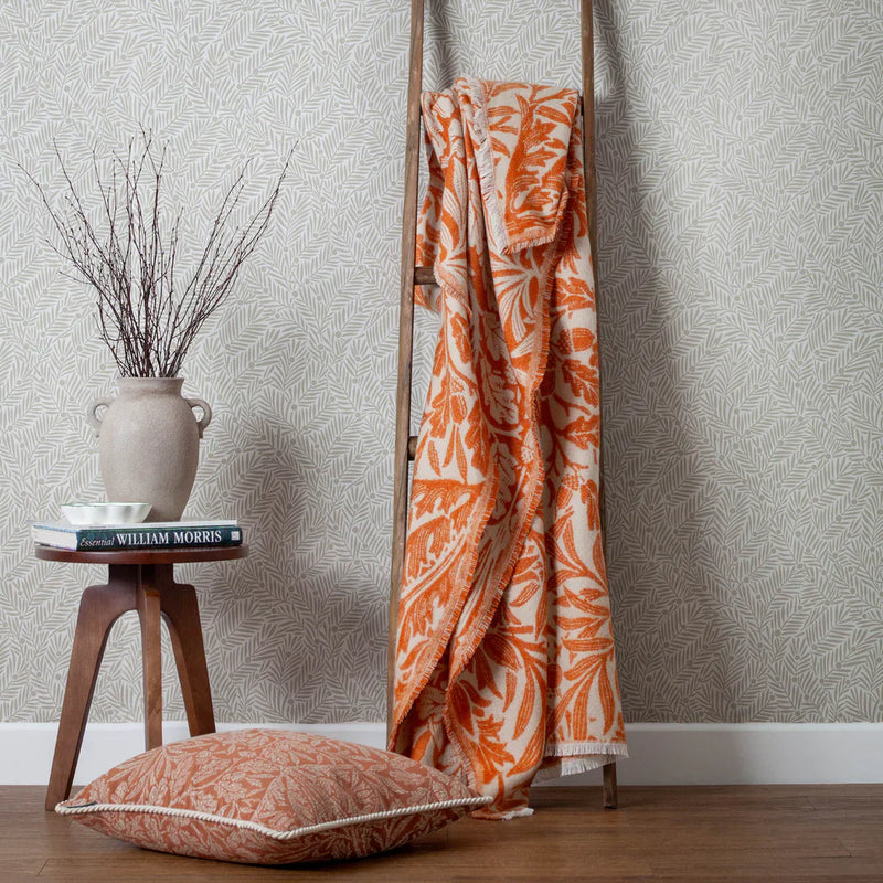 ACORN TONAL JACQUARD THROW | Brick by Morris & Co