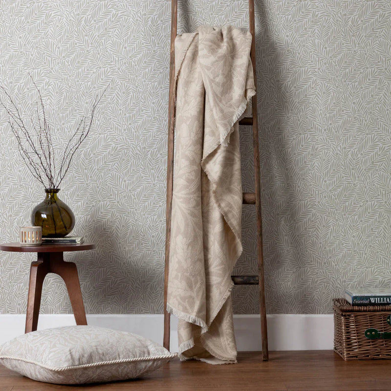 ACORN TONAL JACQUARD THROW | Linen by Morris & Co