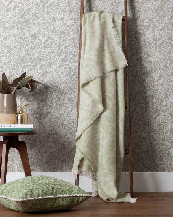 ACORN TONAL JACQUARD THROW | Sage by Morris & Co