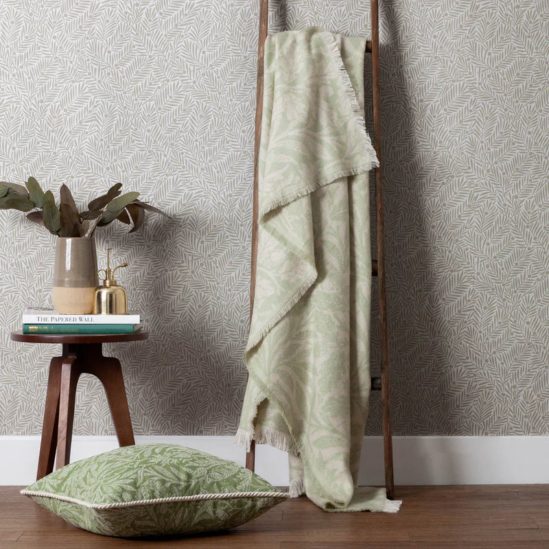 ACORN TONAL JACQUARD THROW | Sage by Morris & Co