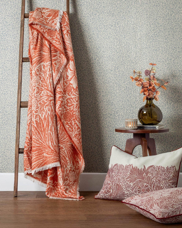 Morris & Co Marigold Jacquard Throw Russet
