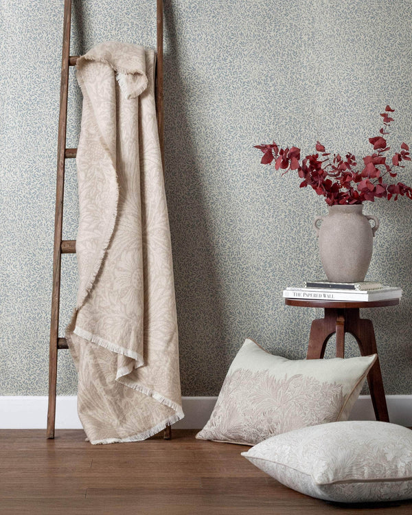 Morris & Co Marigold Jacquard Throw Stone