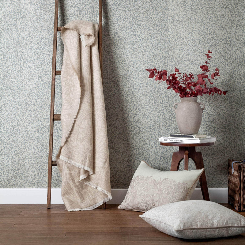 Morris & Co Marigold Jacquard Throw Stone