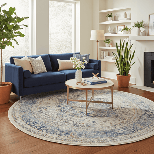 Nourison & Home Designer Rugs 122 cm  (4’0”) – Round NOURISON VINTAGE KASHAN VKA07 AREA RUG  by Nourison