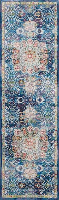 Nourison & Home Designer Rugs 183cm x 61cm / ANR03 Blue Rug Ankara Global Area Rug Collection by Nourison and Home