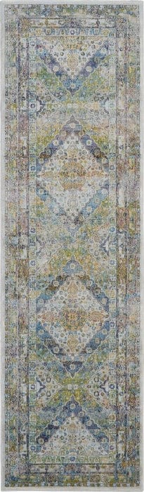 Nourison & Home Designer Rugs 183cm x 61cm / ANR07 Blue/Green Rug Ankara Global Area Rug Collection by Nourison and Home