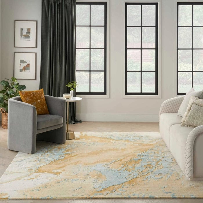 Nourison & Home Designer Rugs 226cm x 168cm / PRS36   SAND BLUE Prismatic Area Rug Collection by Nourison