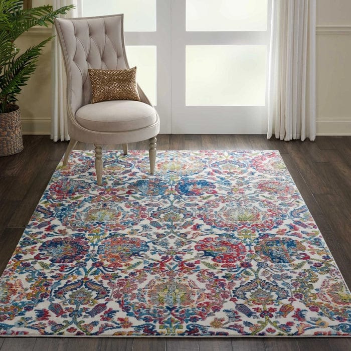 Nourison & Home Designer Rugs 300cm x 239cm / ANR06 Ivory/Blue Rug Ankara Global Area Rug Collection by Nourison and Home