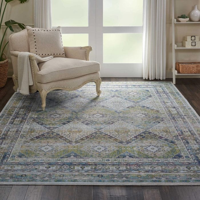 Nourison & Home Designer Rugs 300cm x 239cm / ANR07 Blue/Green Rug Ankara Global Area Rug Collection by Nourison and Home