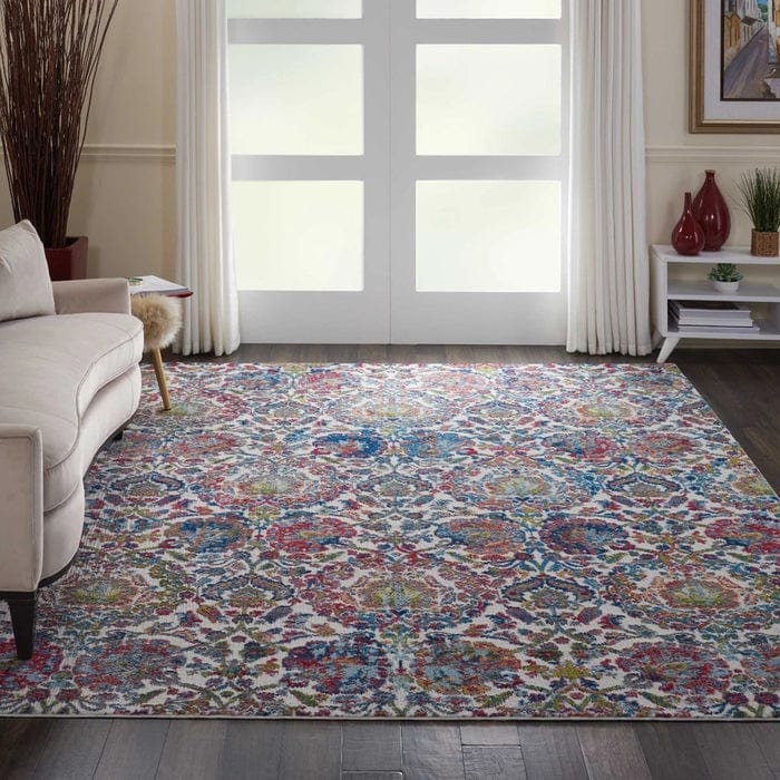 Nourison & Home Designer Rugs 361cm x 269cm / ANR06 Ivory/Blue Rug Ankara Global Area Rug Collection by Nourison and Home