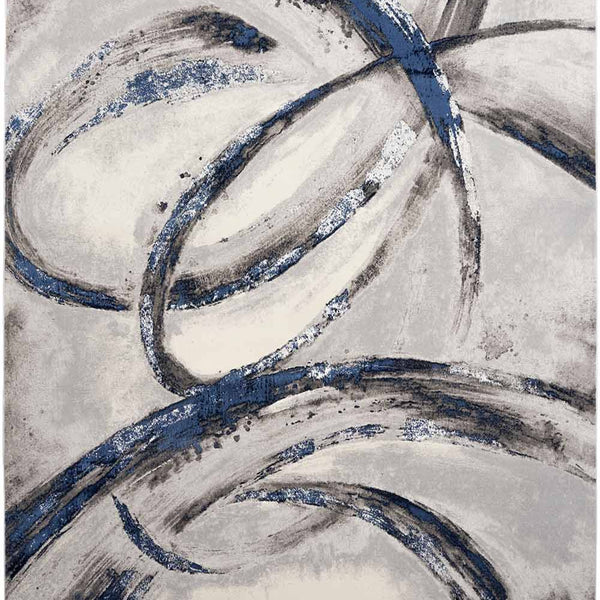Inspire Me! Home Décor Brushstrokes Rug Series by Nourison Home - Grey/Navy