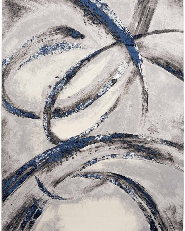 Inspire Me! Home Décor Brushstrokes Rug Series by Nourison Home - Grey/Navy