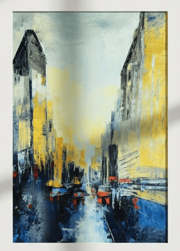 Original Irish Art Print CITYLIGHTS AT DUSK FRAMED ART PRINT by Original Irish Art