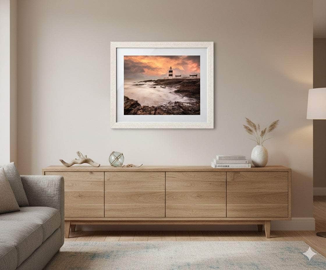 Original Irish Art Print HOOK LIGHTHOUSE CO WEXFORD | OPEN EDITION PRINT | FRAMED by Original Irish Art