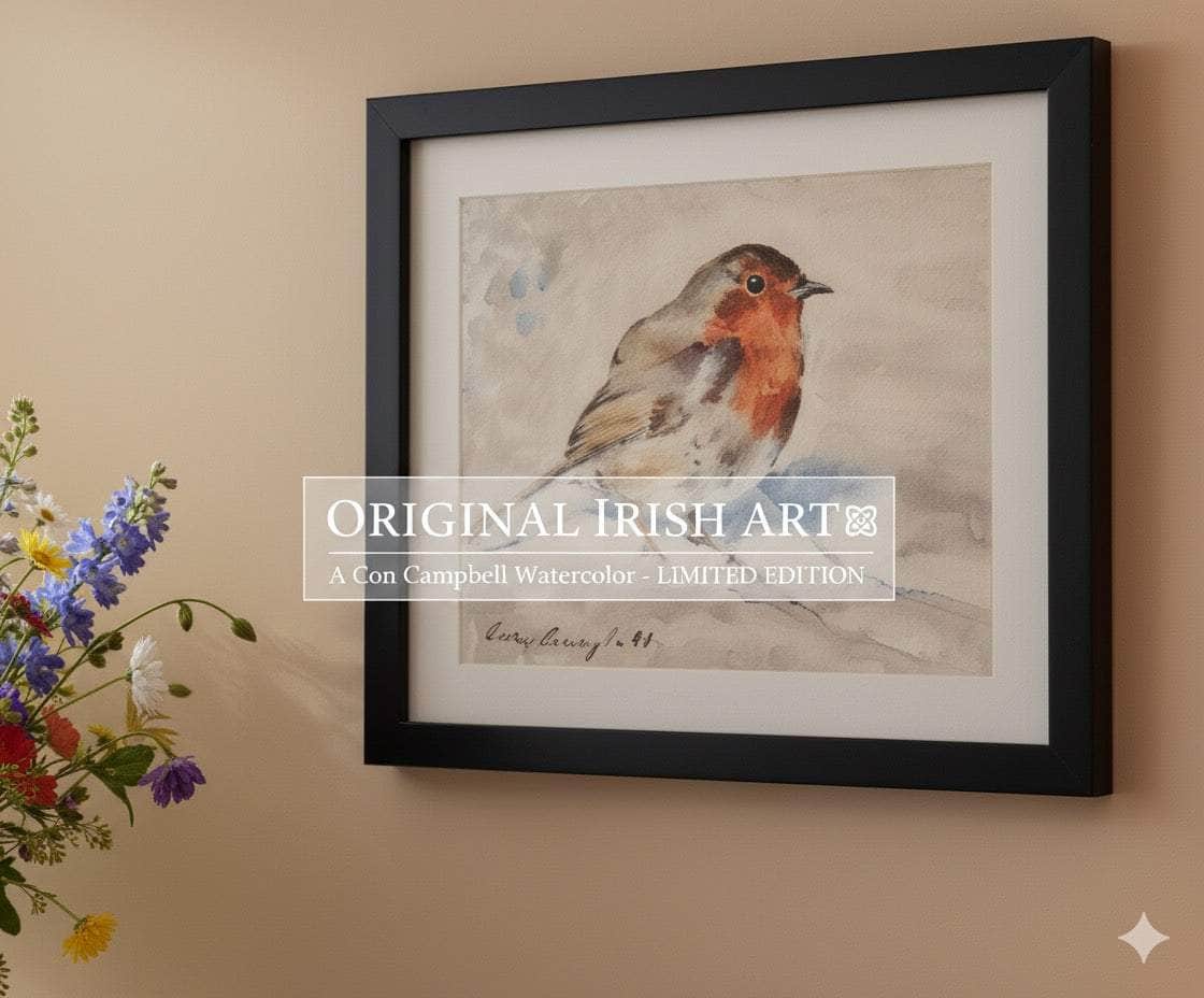 Original Irish Art Print LITTLE ROBIN BY CON CAMPBELL | LIMITED EDITION PRINT | FRAMED
by Con Campbell