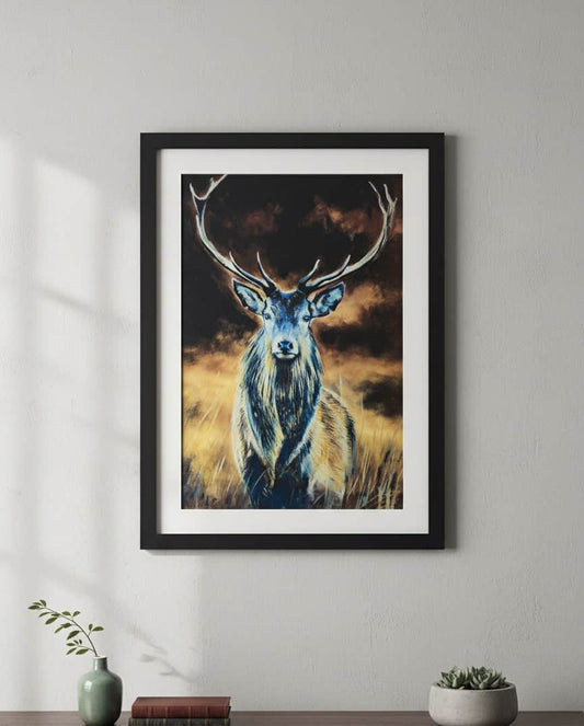 Original Irish Art Print MAJESTIC STAG FRAMED ART PRINT by Original Irish Art