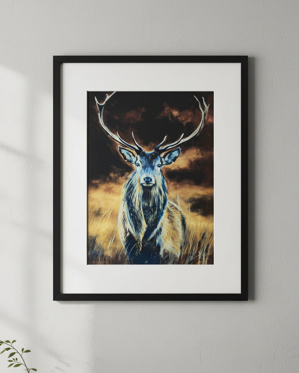 MAJESTIC STAG FRAMED ART PRINT by Original Irish Art