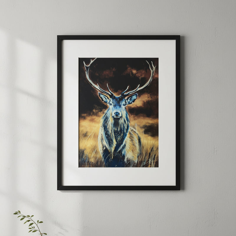 MAJESTIC STAG FRAMED ART PRINT by Original Irish Art