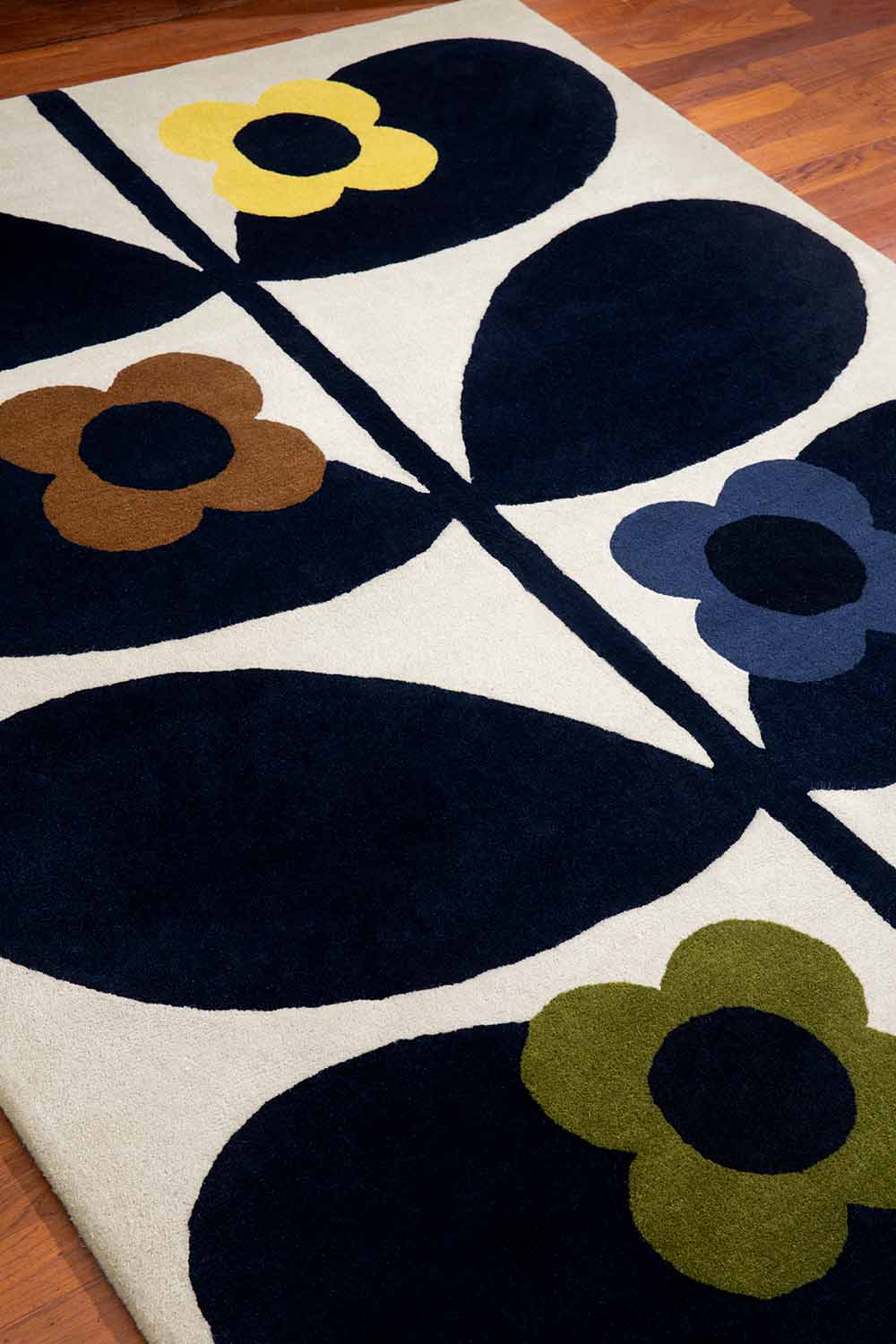 Orla Kiely (Brink & Campman) Designer Rugs Orla Kiely Design - Wild Rose Fawn Wool Rug by Brink & Campman