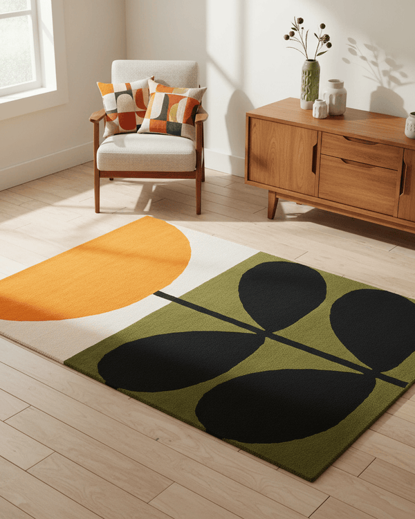 ORLA KIELY STEM AREA RUG | BLACK  by Brink and Campman